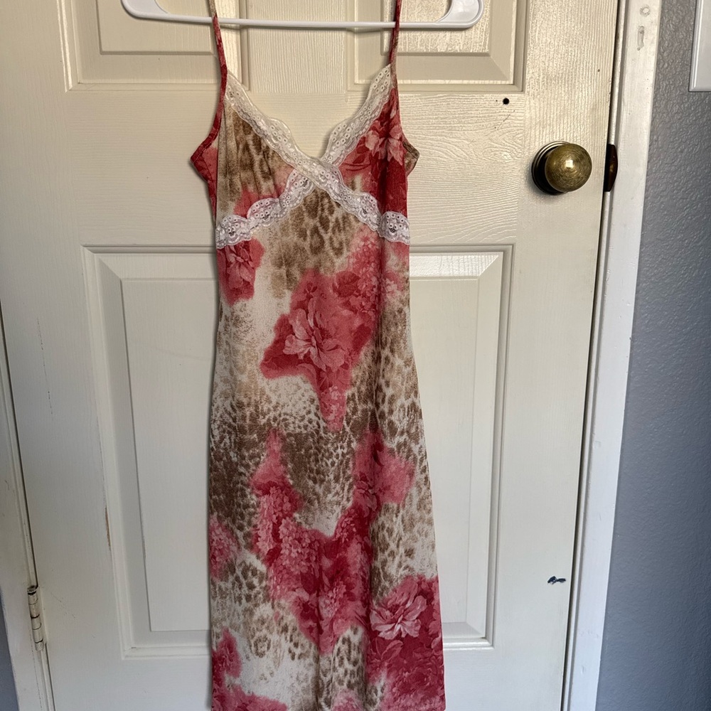 ruby & bloom Pink and Brown Floral Dress